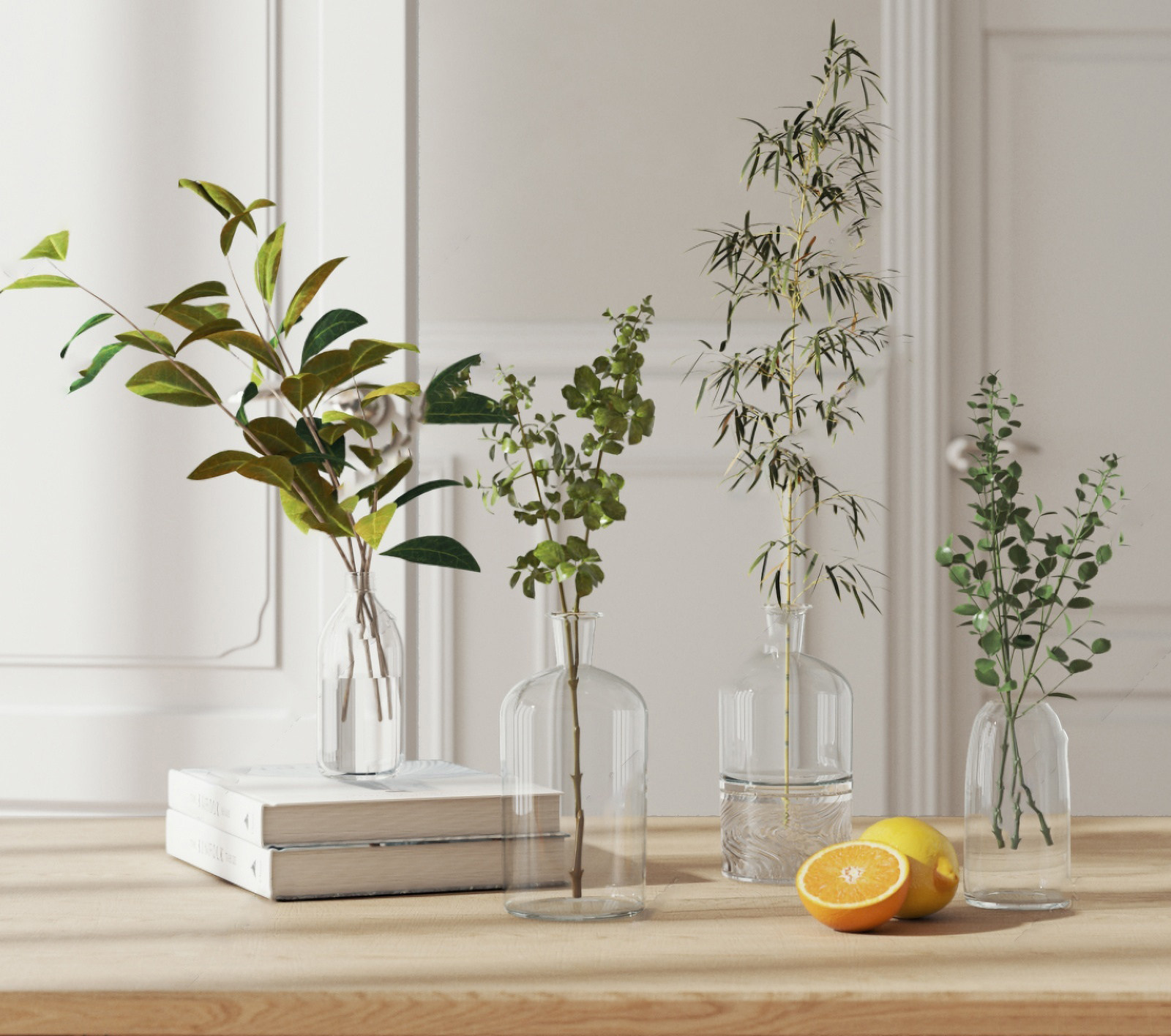 水生植物玻璃花瓶摆件3d模型下载