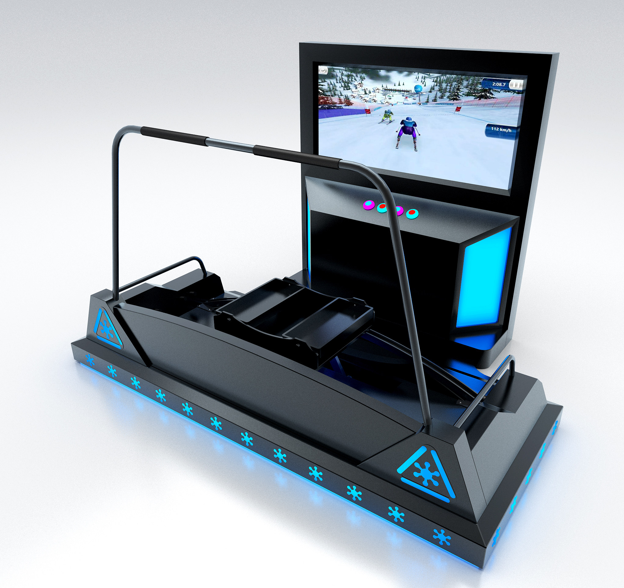 现代VR滑雪机，游乐城设备器材3d模型下载