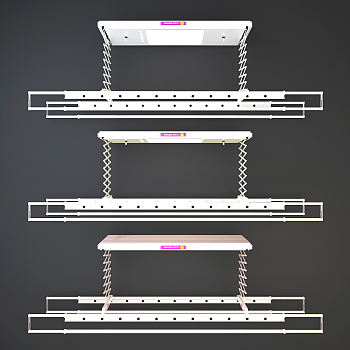 现代自动升降晾衣架3d模型下载