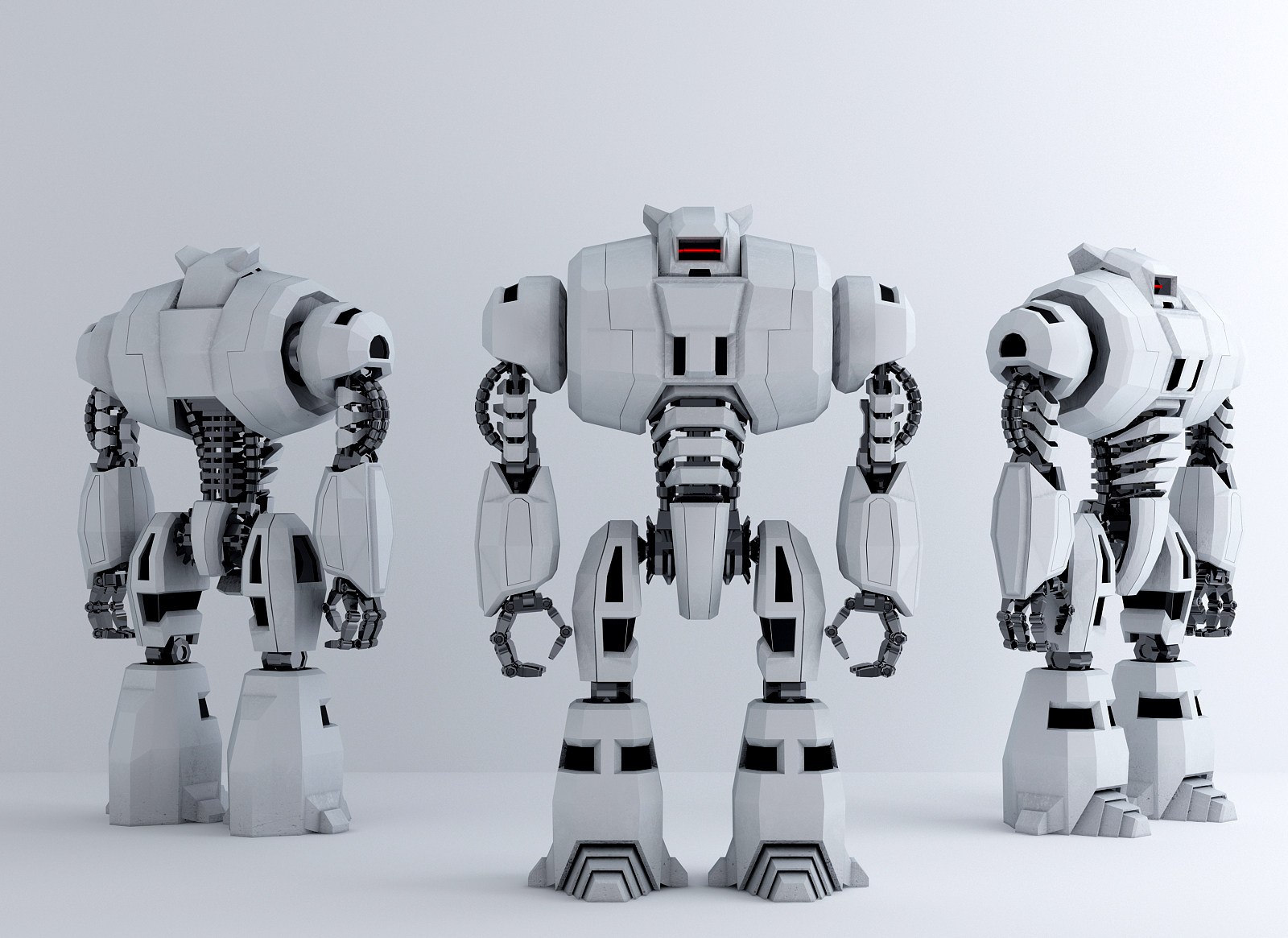 现代机器人雕塑摆件3d模型下载