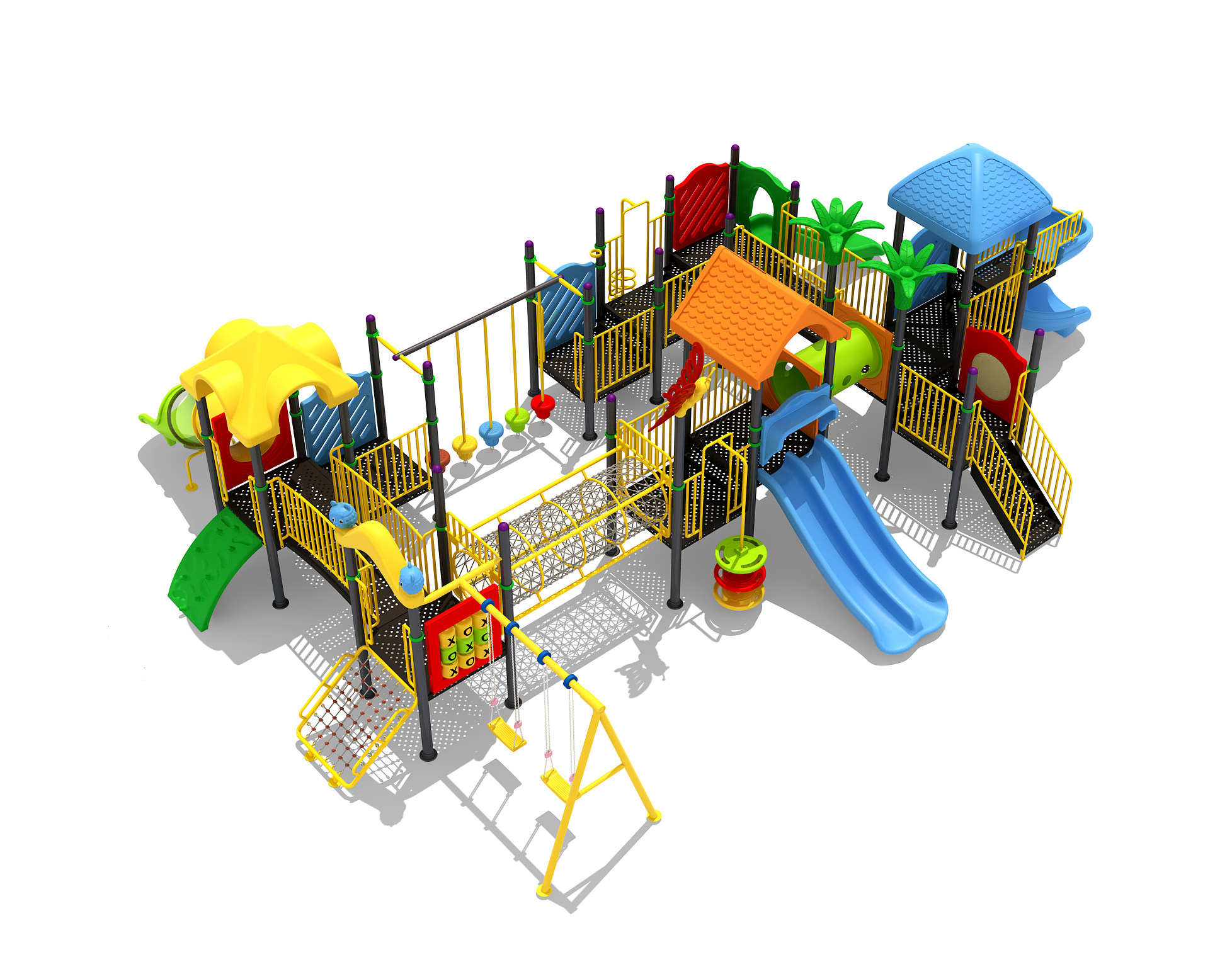 现代儿童滑梯3d模型下载