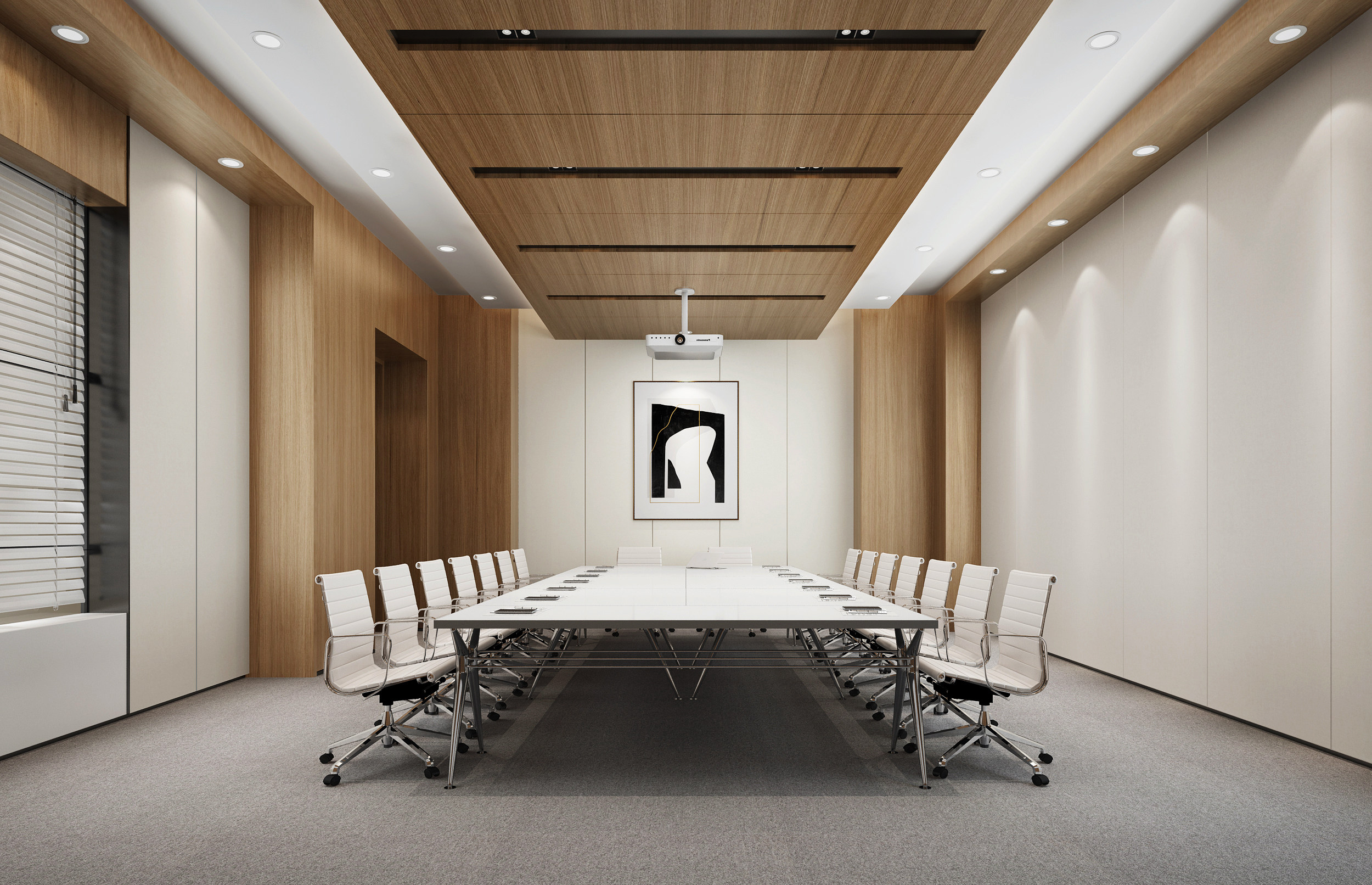 现代会议室3d模型下载