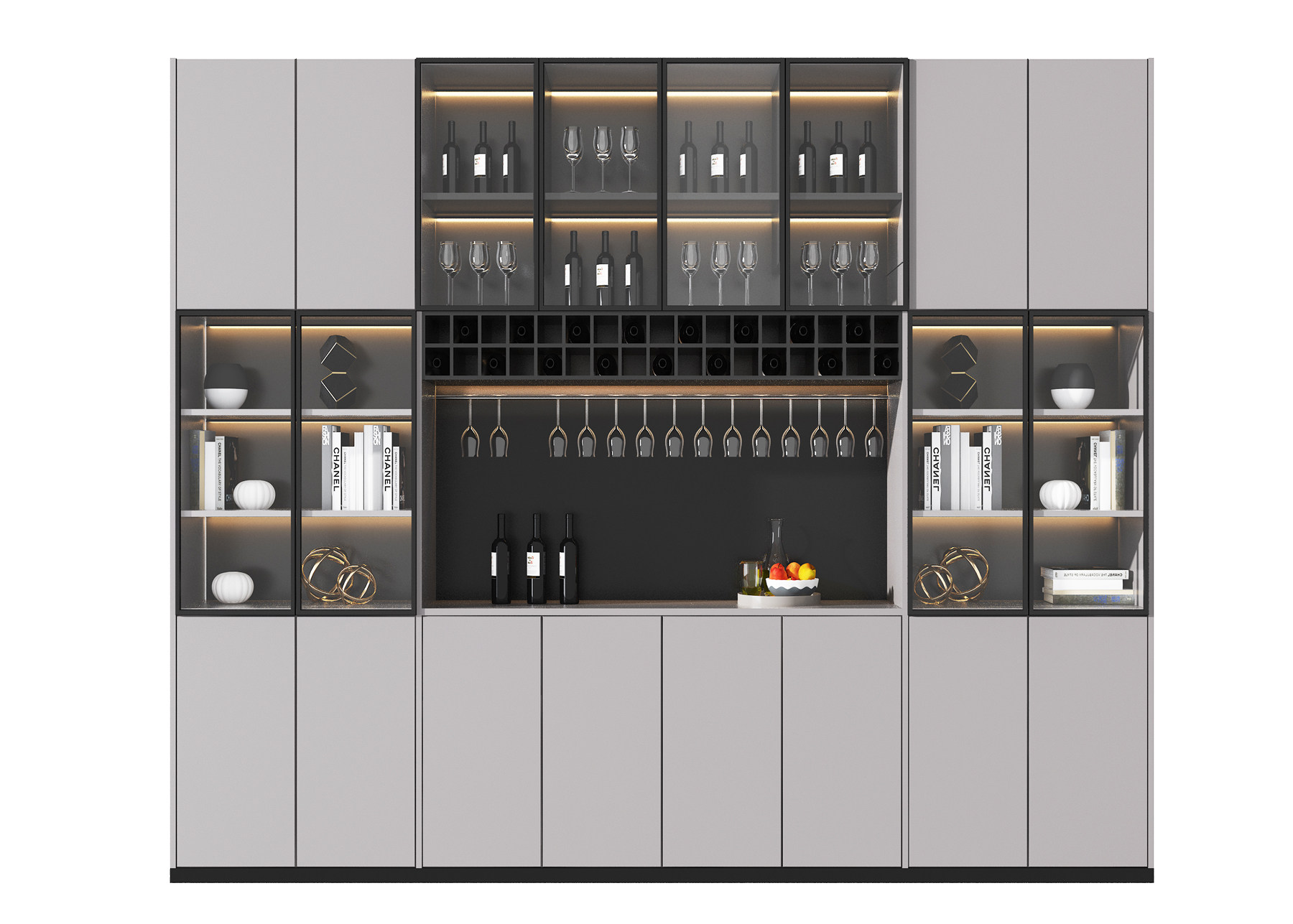 现代酒柜,3d模型下载