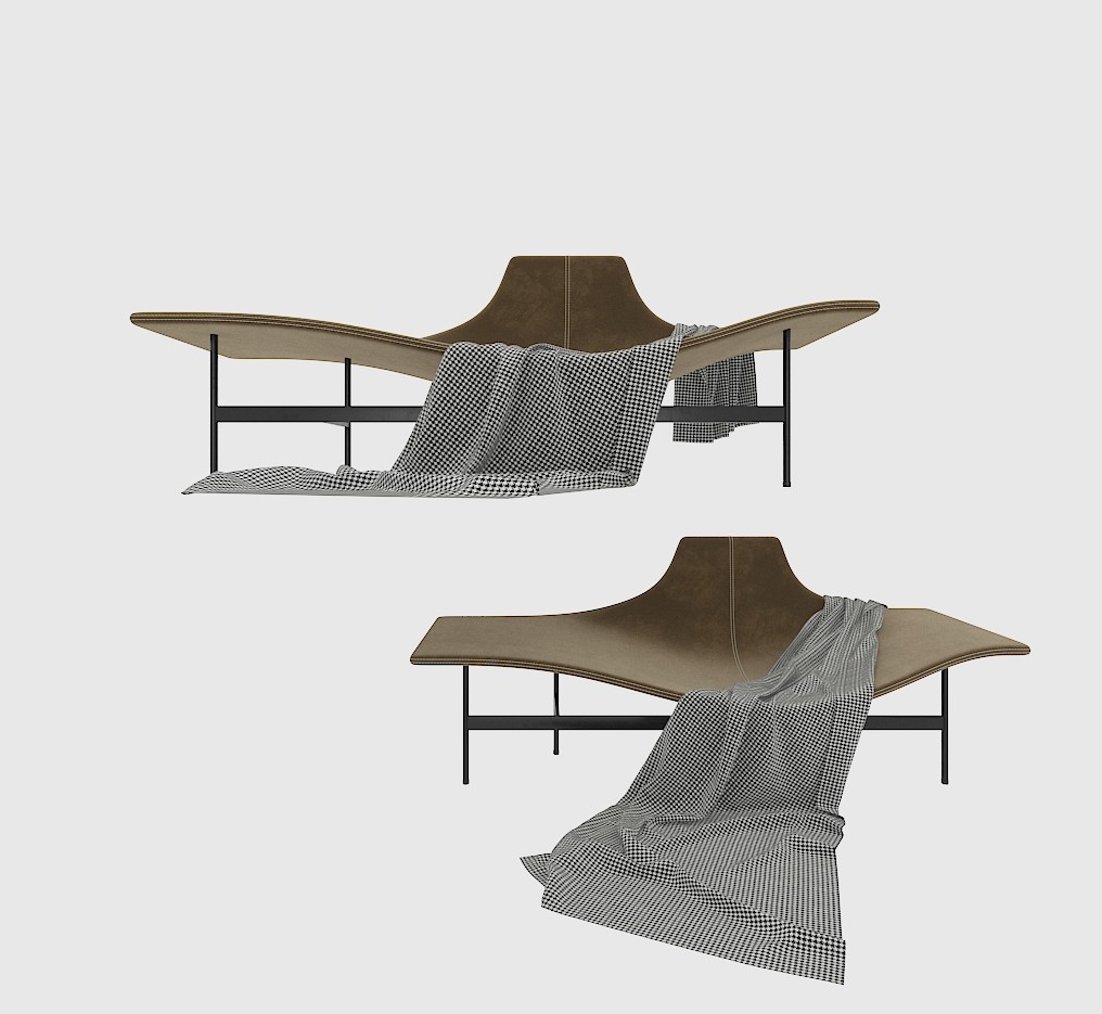 现代异形休闲椅   躺椅，3d模型下载