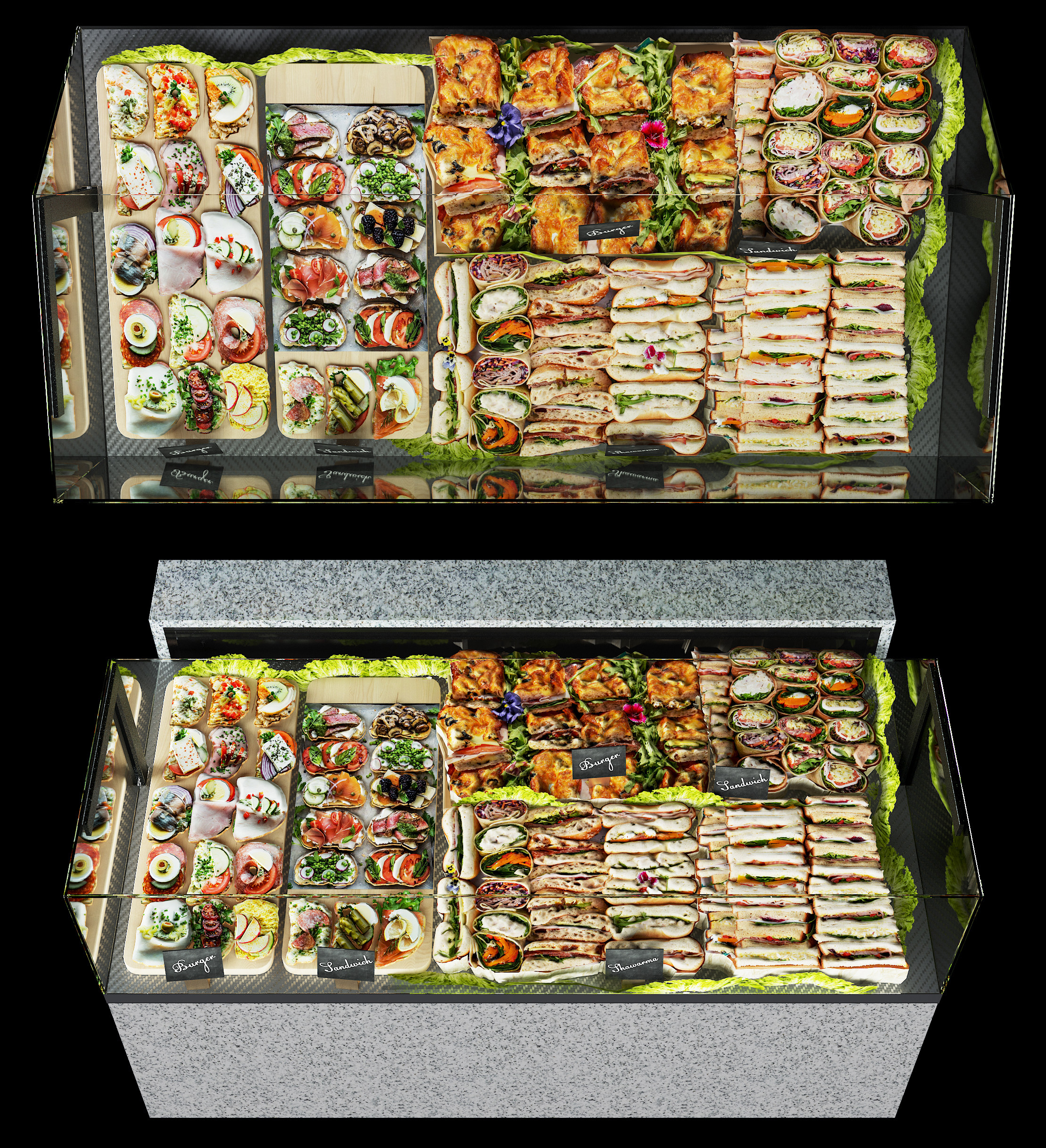 现代超市食品货架，3d模型下载