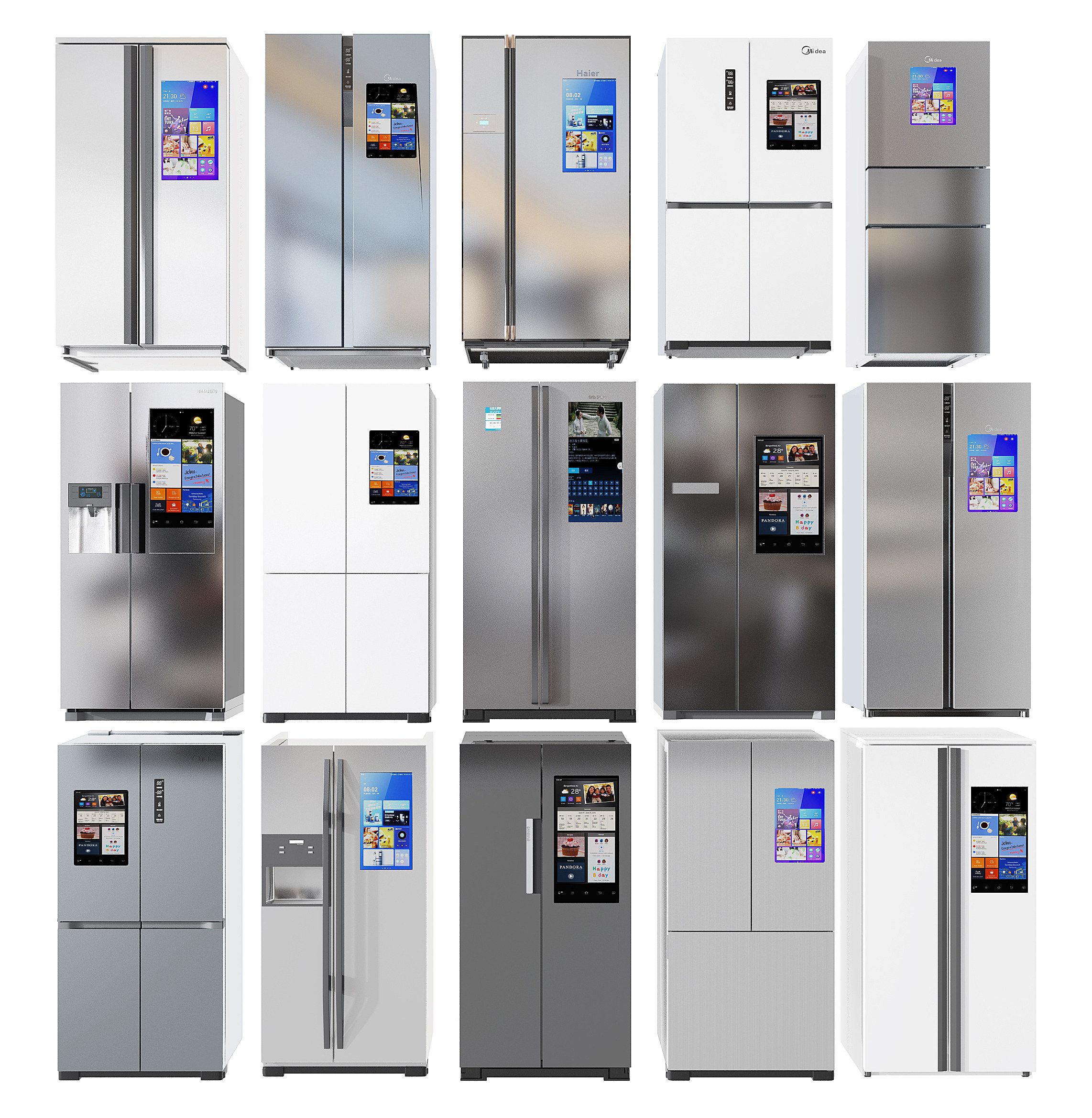 现代智能冰箱,3d模型下载