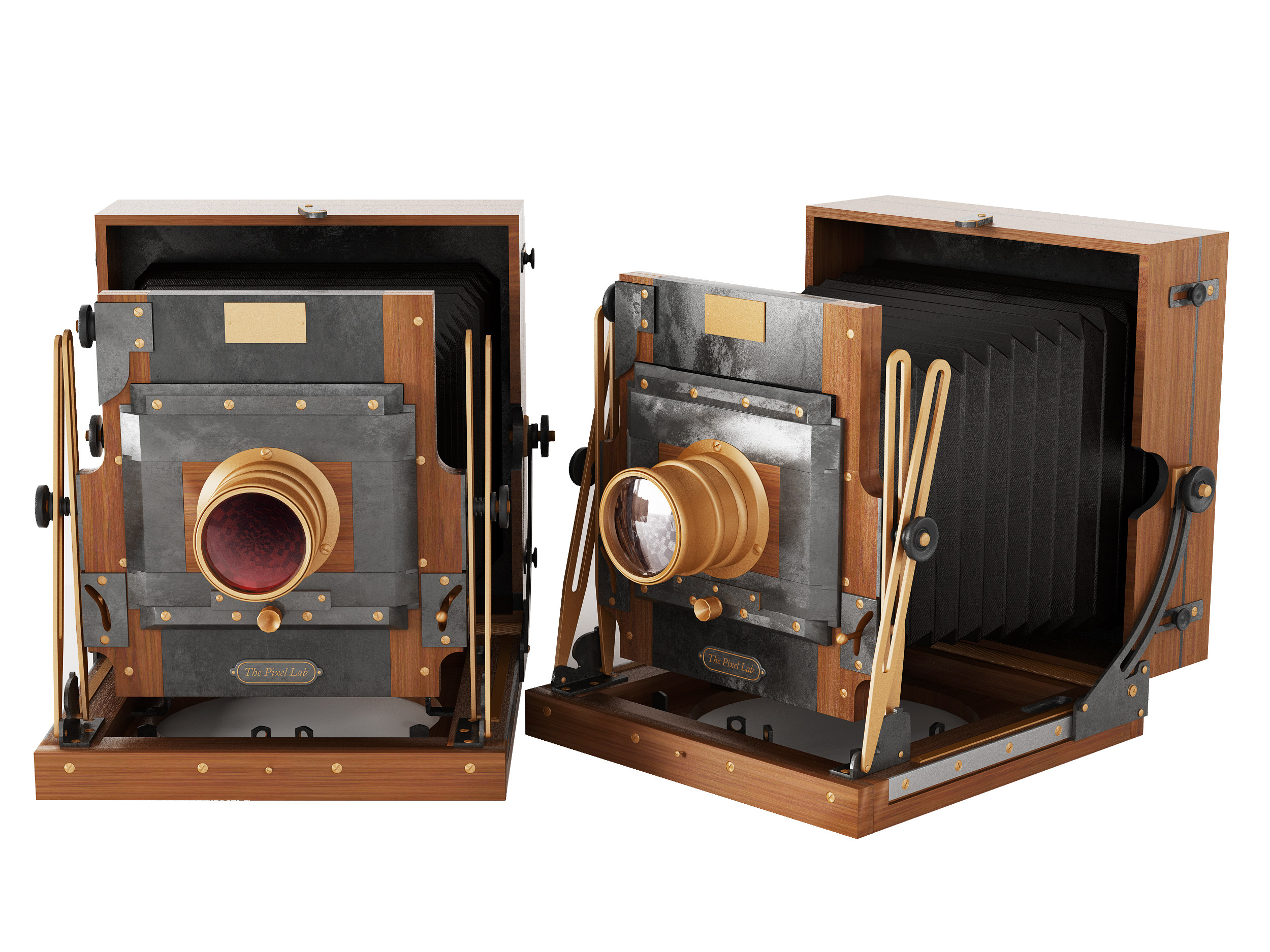美式怀旧老式复古相机,3d模型下载