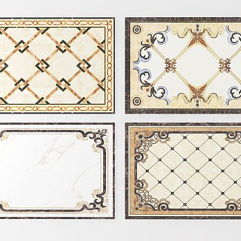 欧式大理石地砖拼花3d模型下载