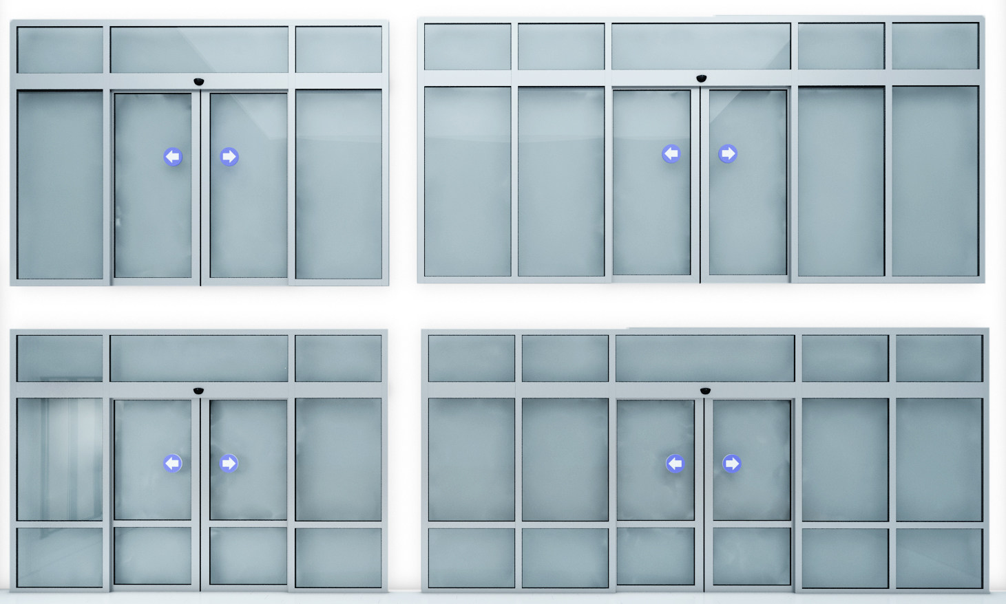 现代感应玻璃门，自动门3d模型下载