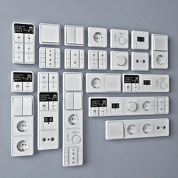现代开关控制面板3d模型下载