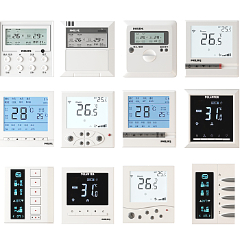 现代电器开关温控面板3d模型下载