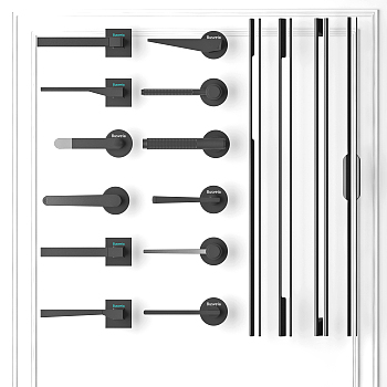现代简约门把手，门拉手3d模型下载