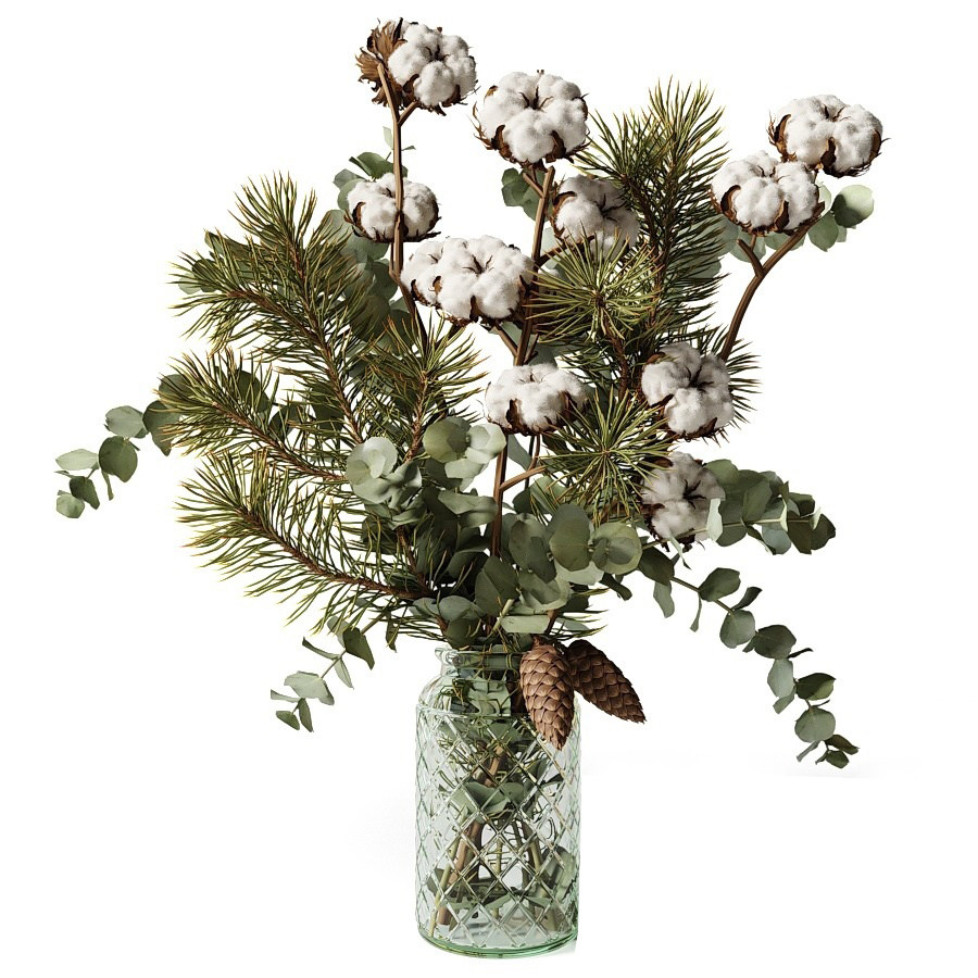 现代北欧插花，花瓶3d模型下载