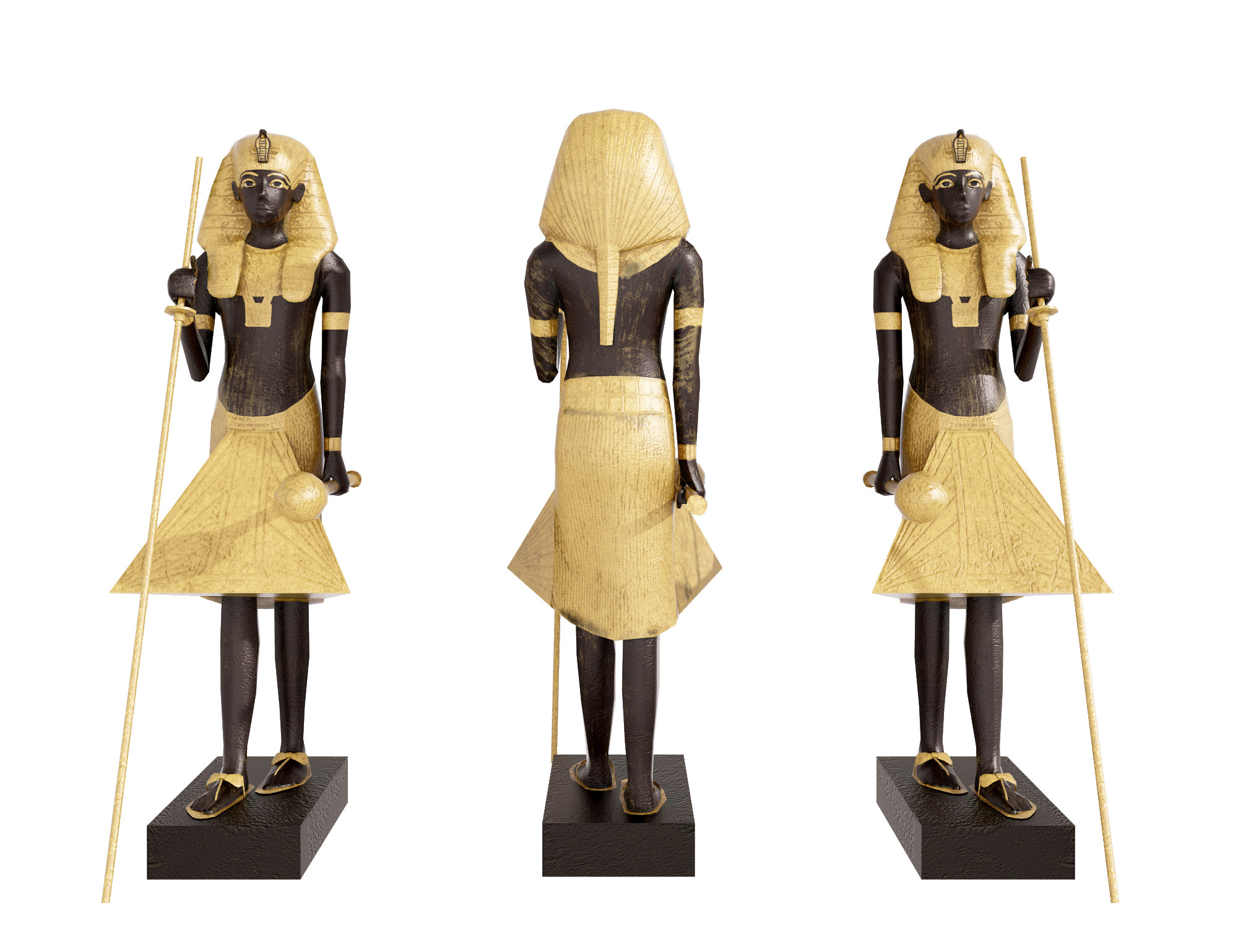 现代埃及法老雕塑，雕像3d模型下载