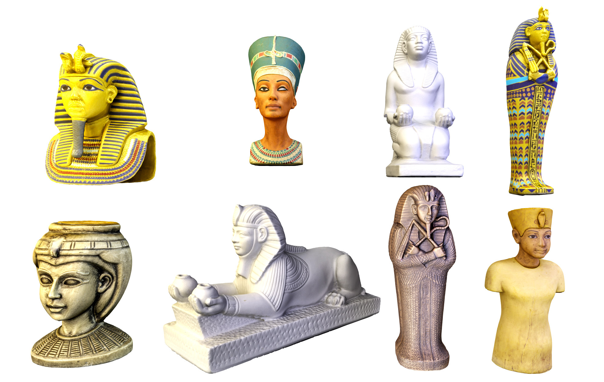 现代埃及法老狮身人面雕塑，3d模型下载