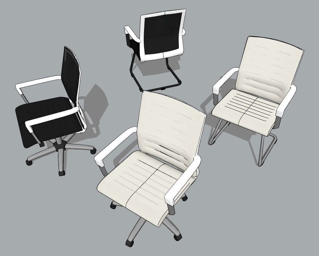 现代办公椅su草图模型下载