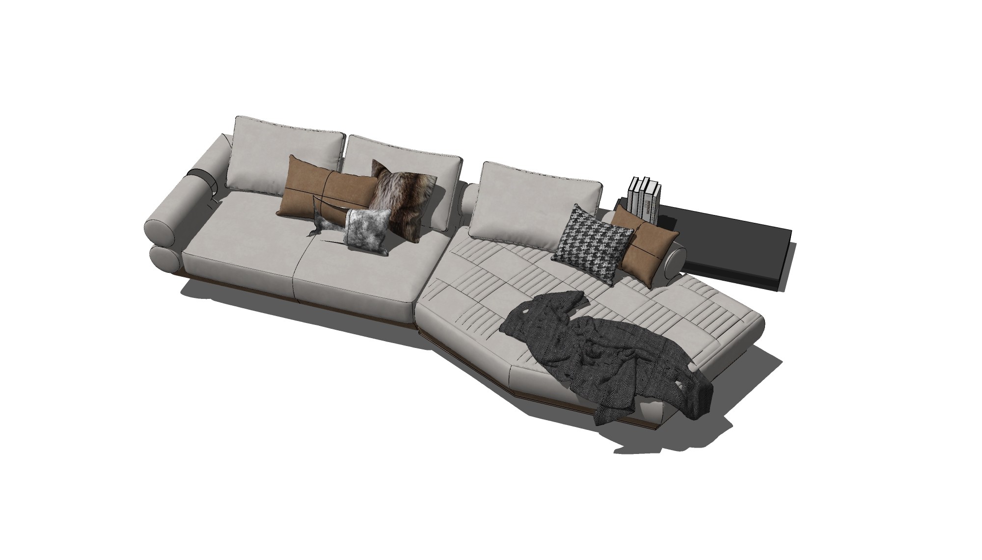 现代单体沙发su草图模型下载