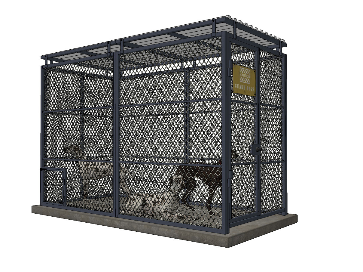 现代动物笼子,su草图模型下载