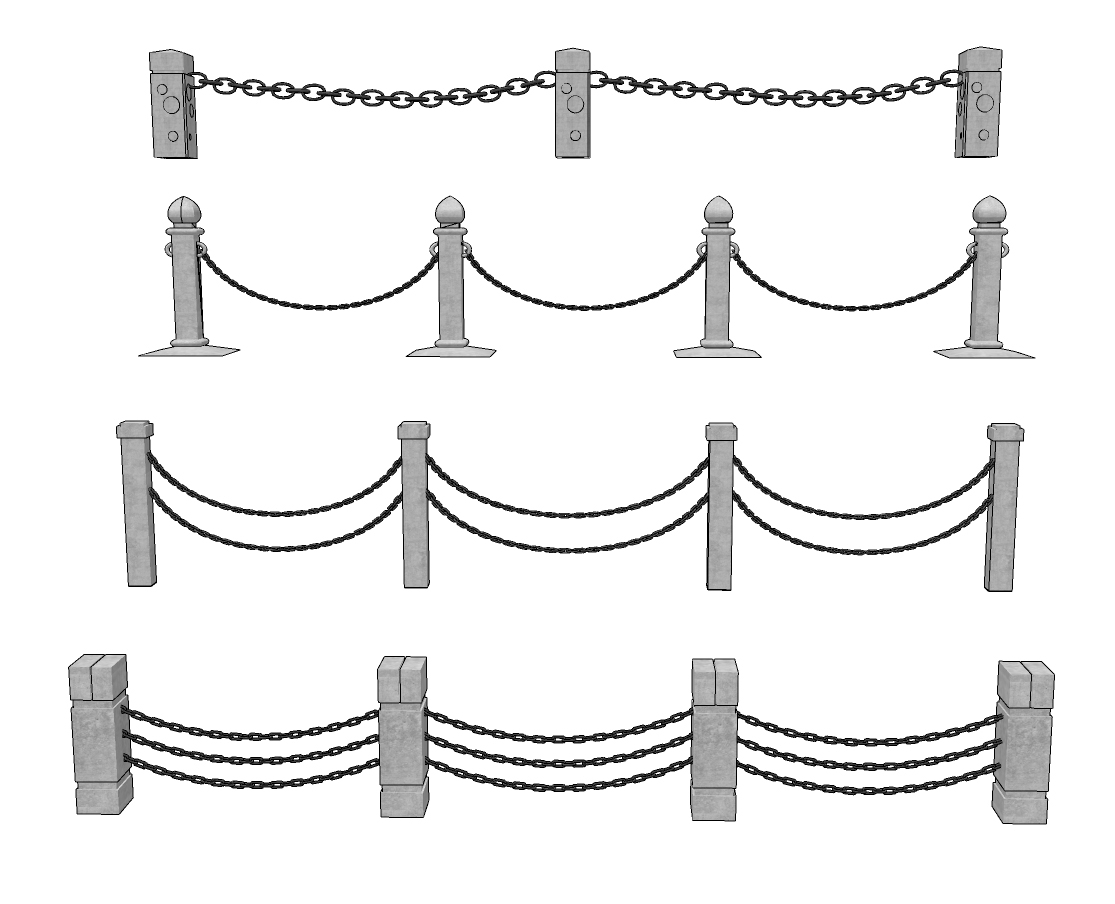 铁链栏杆图集图片
