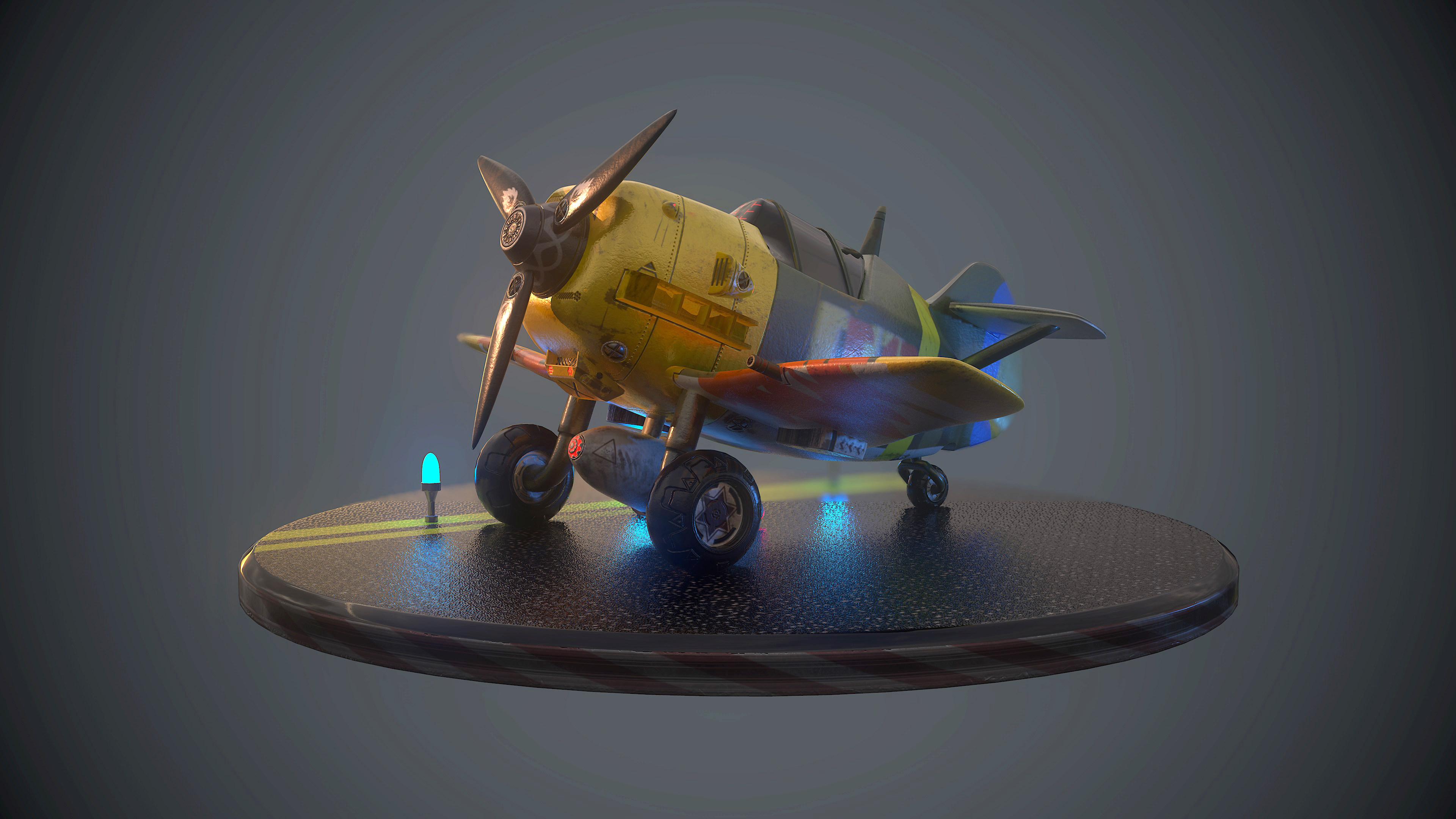 16现代儿童飞机玩具su草图模型下载