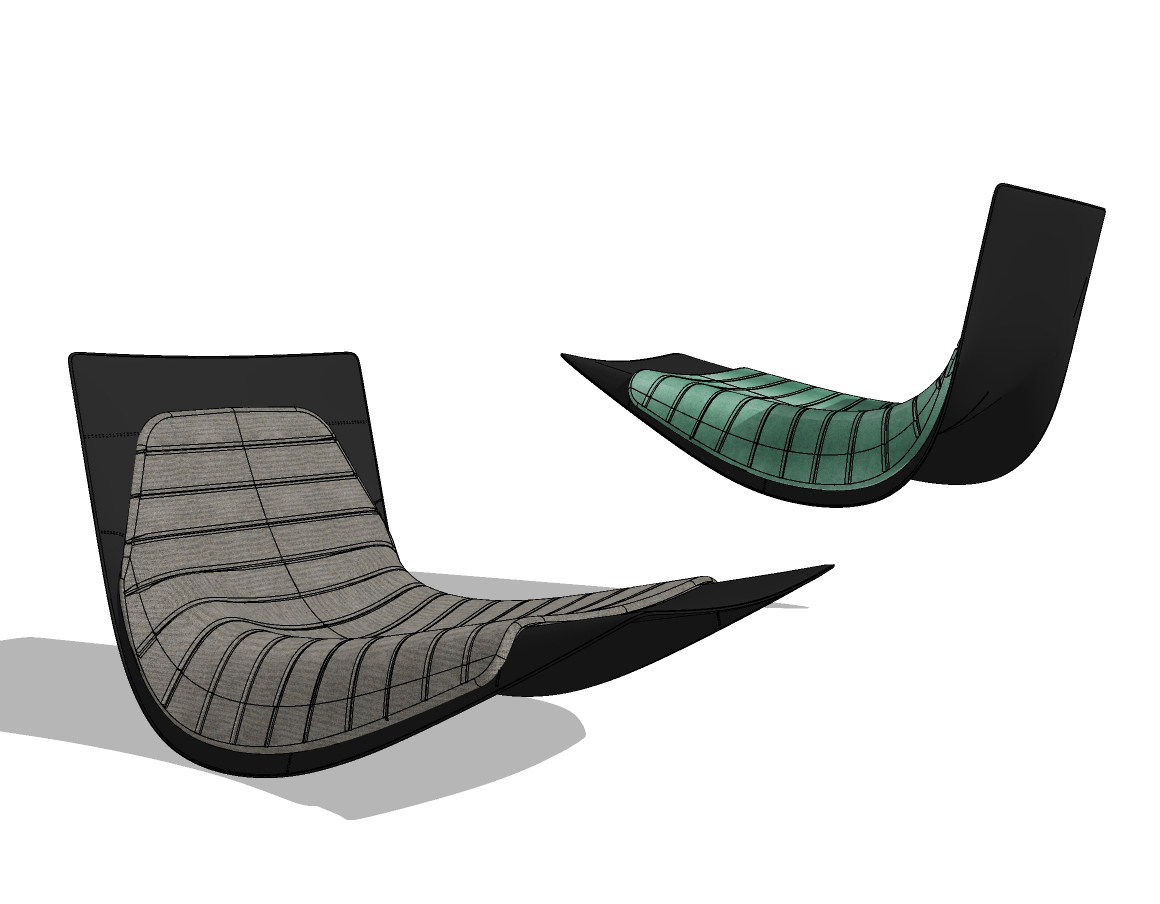 rider 现代休闲躺椅,椅子,休闲椅,创意艺术休闲椅 (2)su草图模型下载