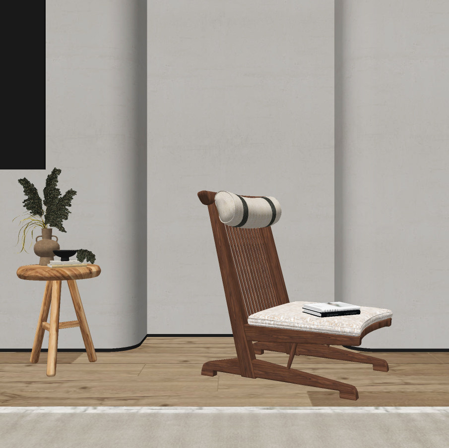 现代单椅,椅子su草图模型下载