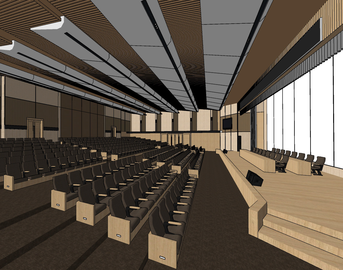 现代大会议室，报告厅su草图模型下载