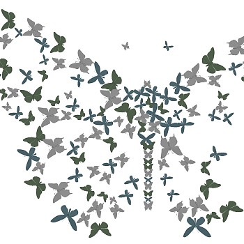 (7)蝴蝶造型墙饰摆件su草图模型下载