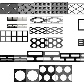 (3)金属镂空铁网钢板材质su草图模型下载