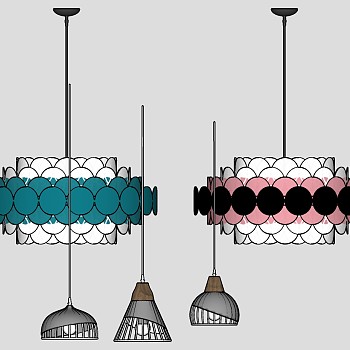 吊灯su草图模型下载
