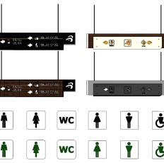 现代商场商业卫生间标识牌指示牌su草图模型下载
