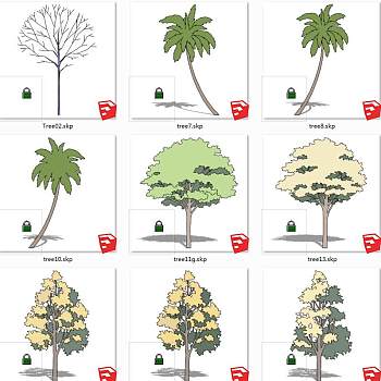 树sketchup草图模型下载 su草图模型下载