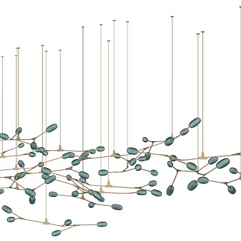 现代吊灯su草图模型下载