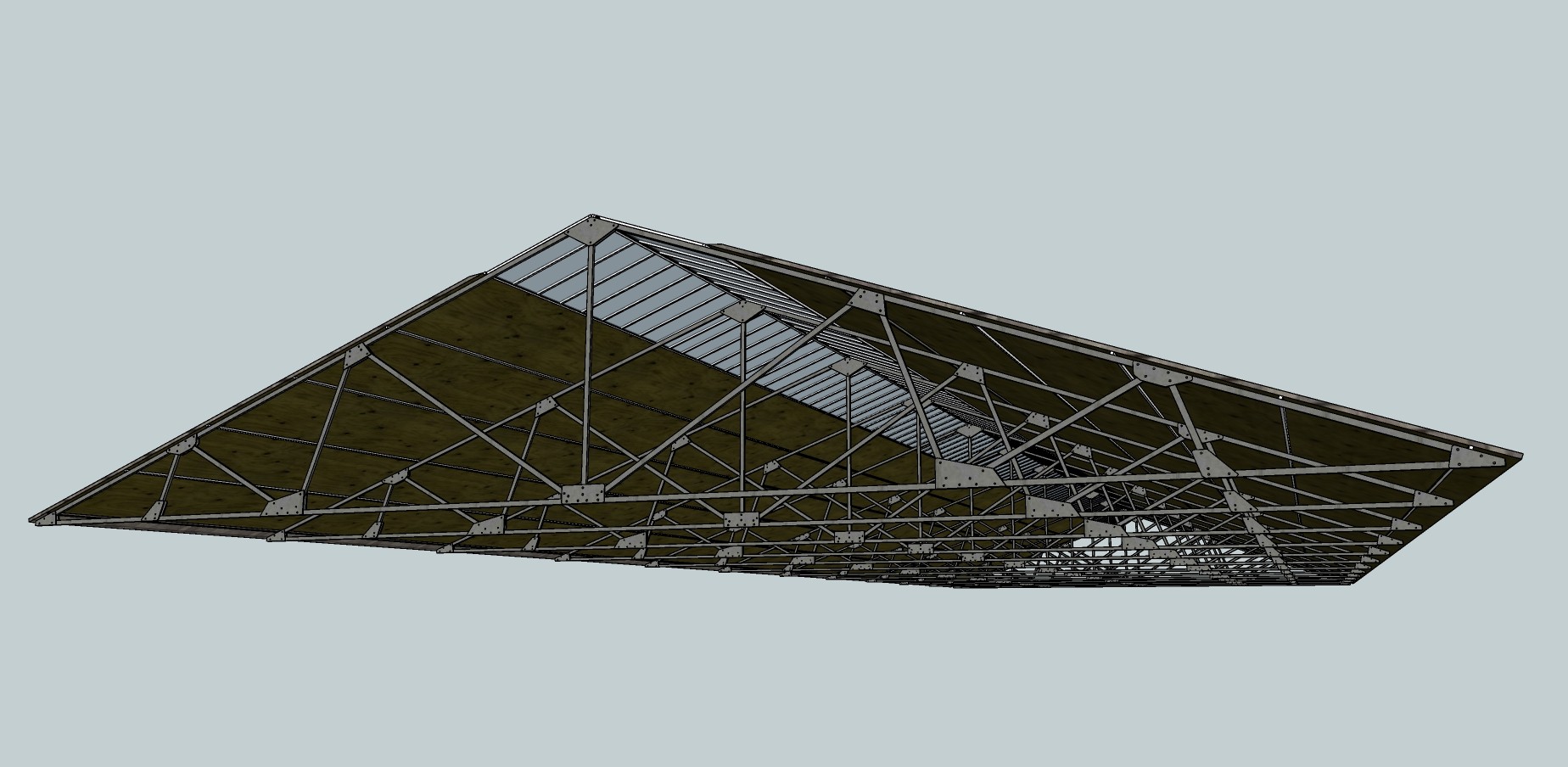 97详细厂房屋顶 无线电望远镜 太阳能采集器 建筑 帐篷 钢拱桥，钢结构屋顶su草图模型下载
