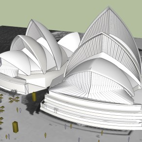 111歌剧院 剧院  澳大利亚悉尼歌剧院  演绎中心  剧场  现代艺术风格建筑  城市文化中心 音乐厅su草图模型下载