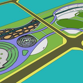 58体育公园 滨水公园 运动场馆 足球场 市民休闲公园 健身公园 现代风格公园景观su草图模型下载