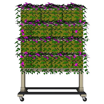 装饰植物 绿植墙组合 su草图模型下载