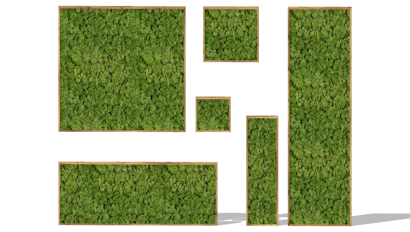 装饰植物 绿植墙 苔藓组合su草图模型下载
