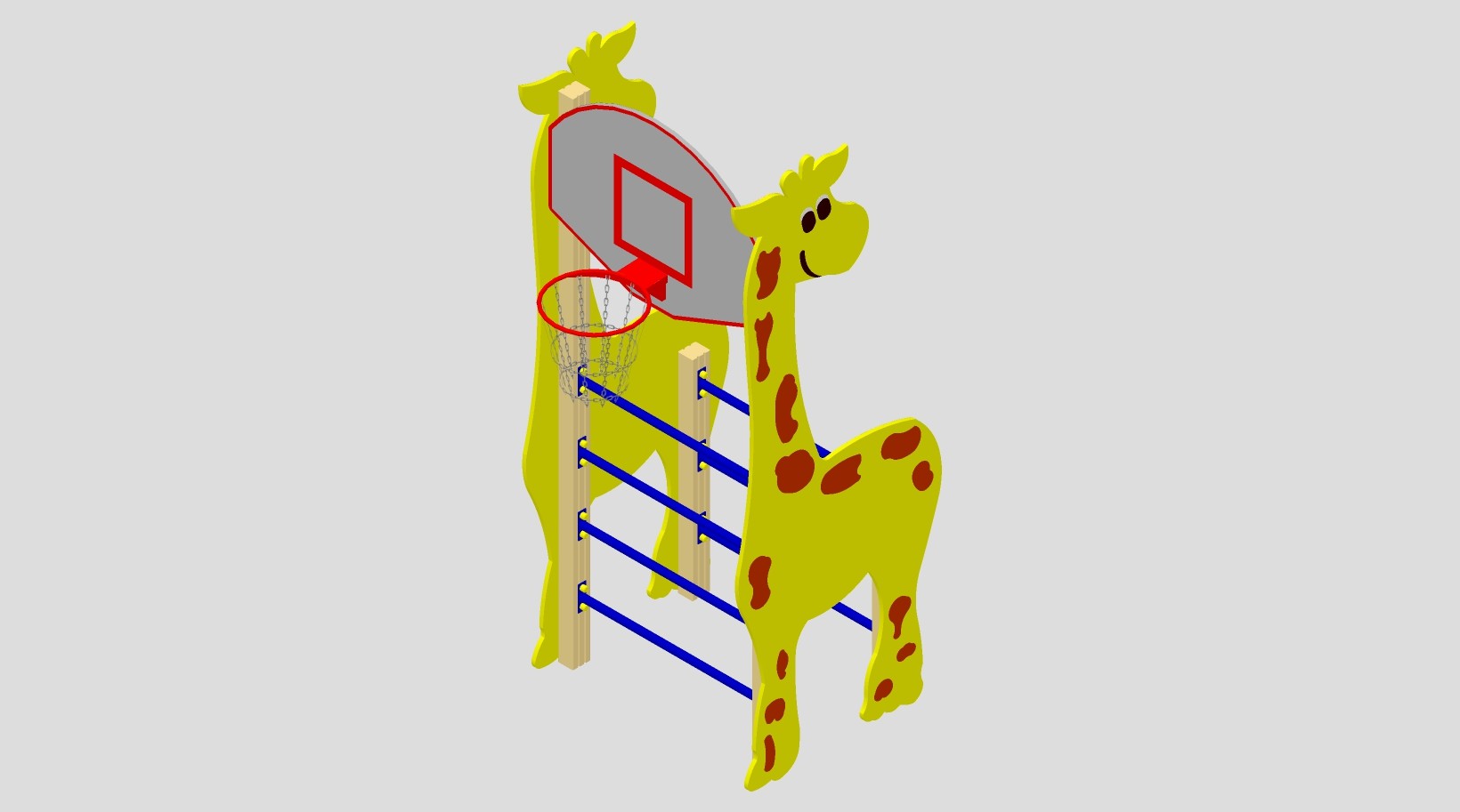 儿童篮球框  su草图模型下载