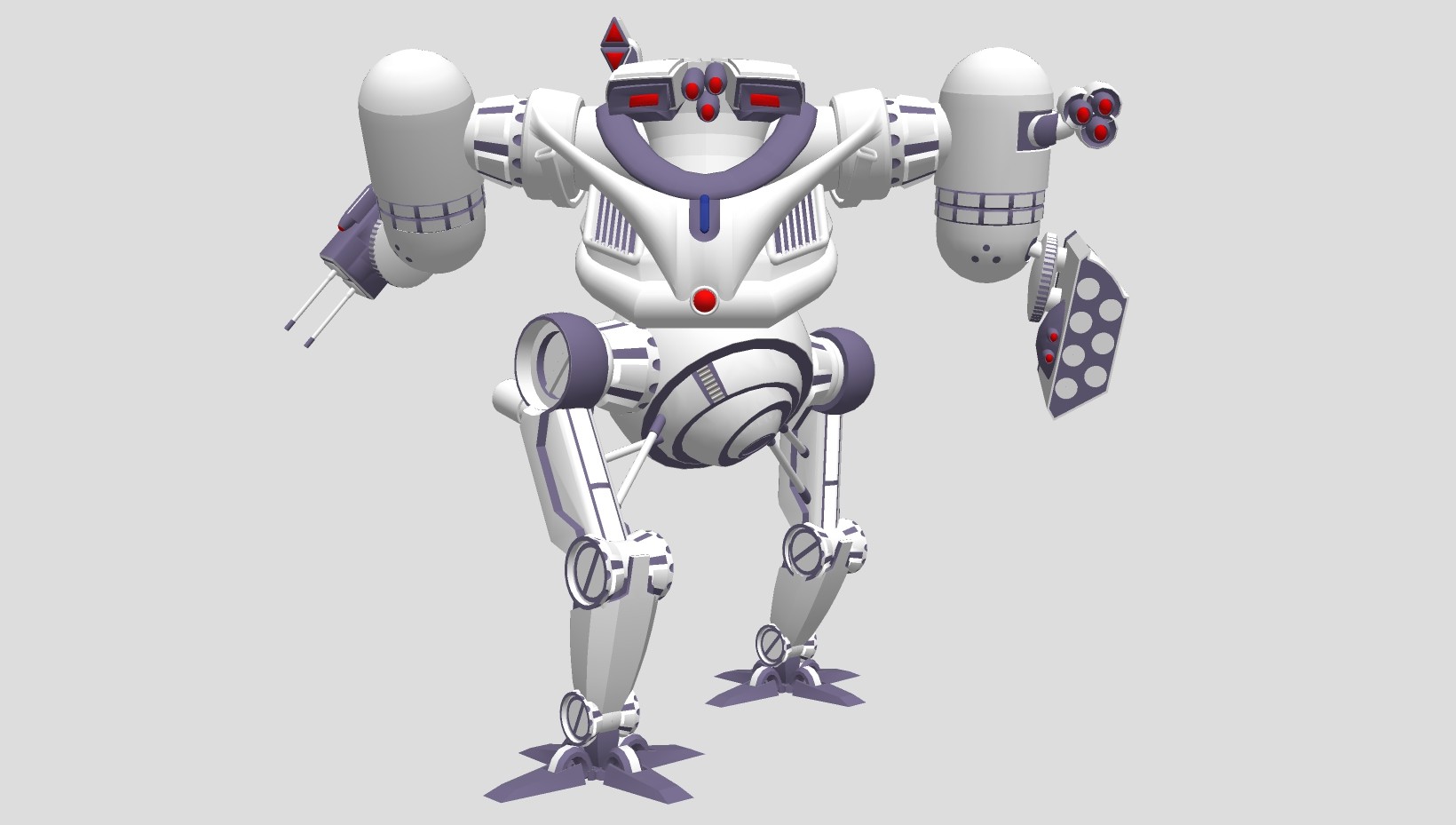 金属机器人 模型 su草图模型下载