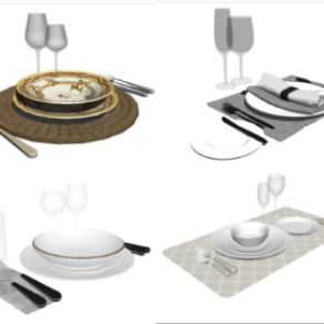 厨房用具 餐具 餐盘 su草图模型下载