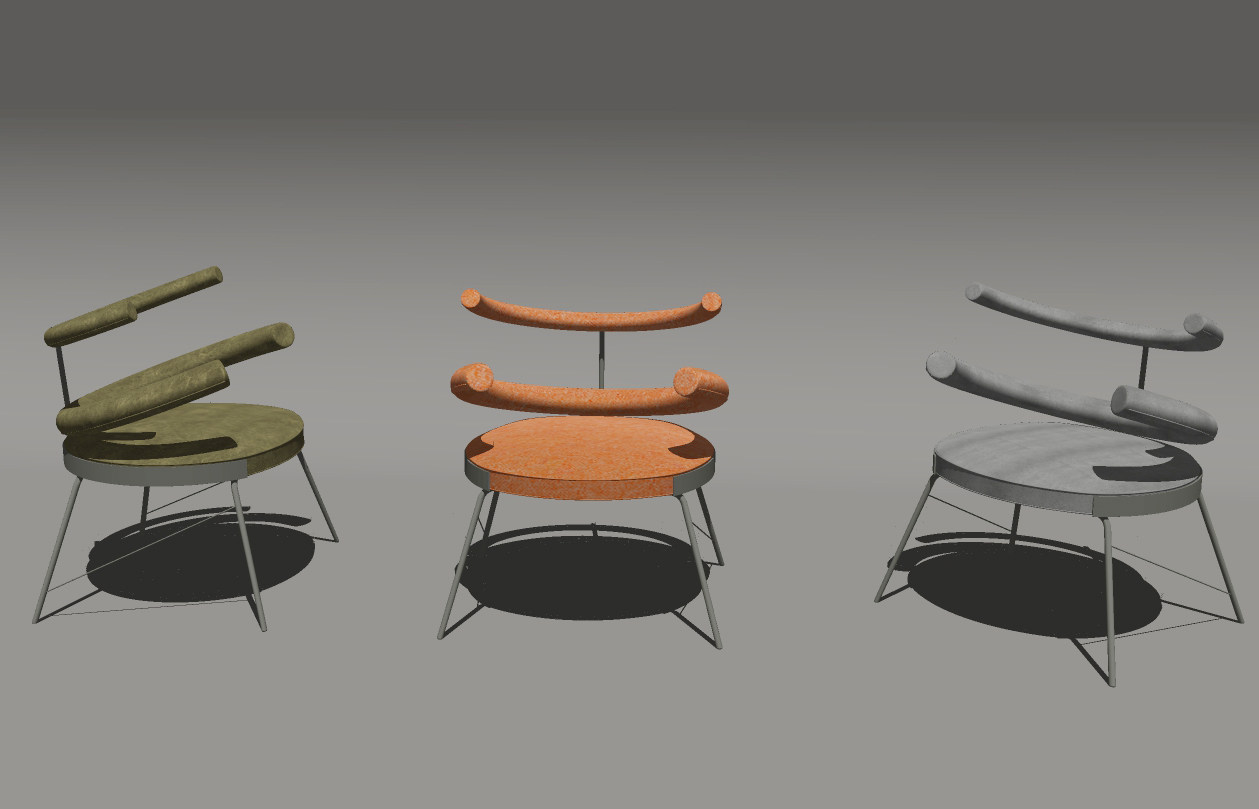 单人椅子，圈椅su草图模型下载