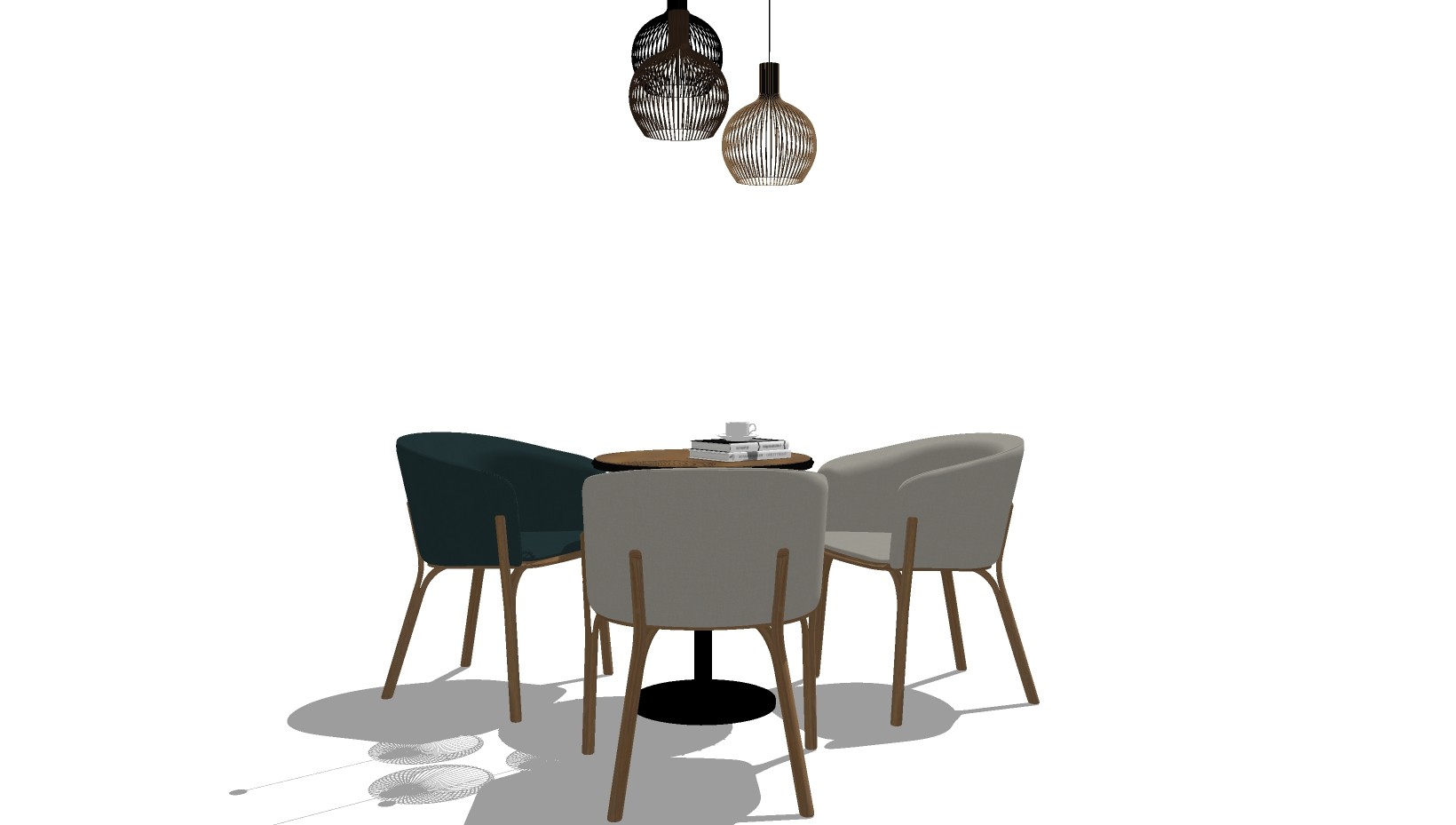 北欧现代餐椅，椅子，洽谈椅su草图模型下载