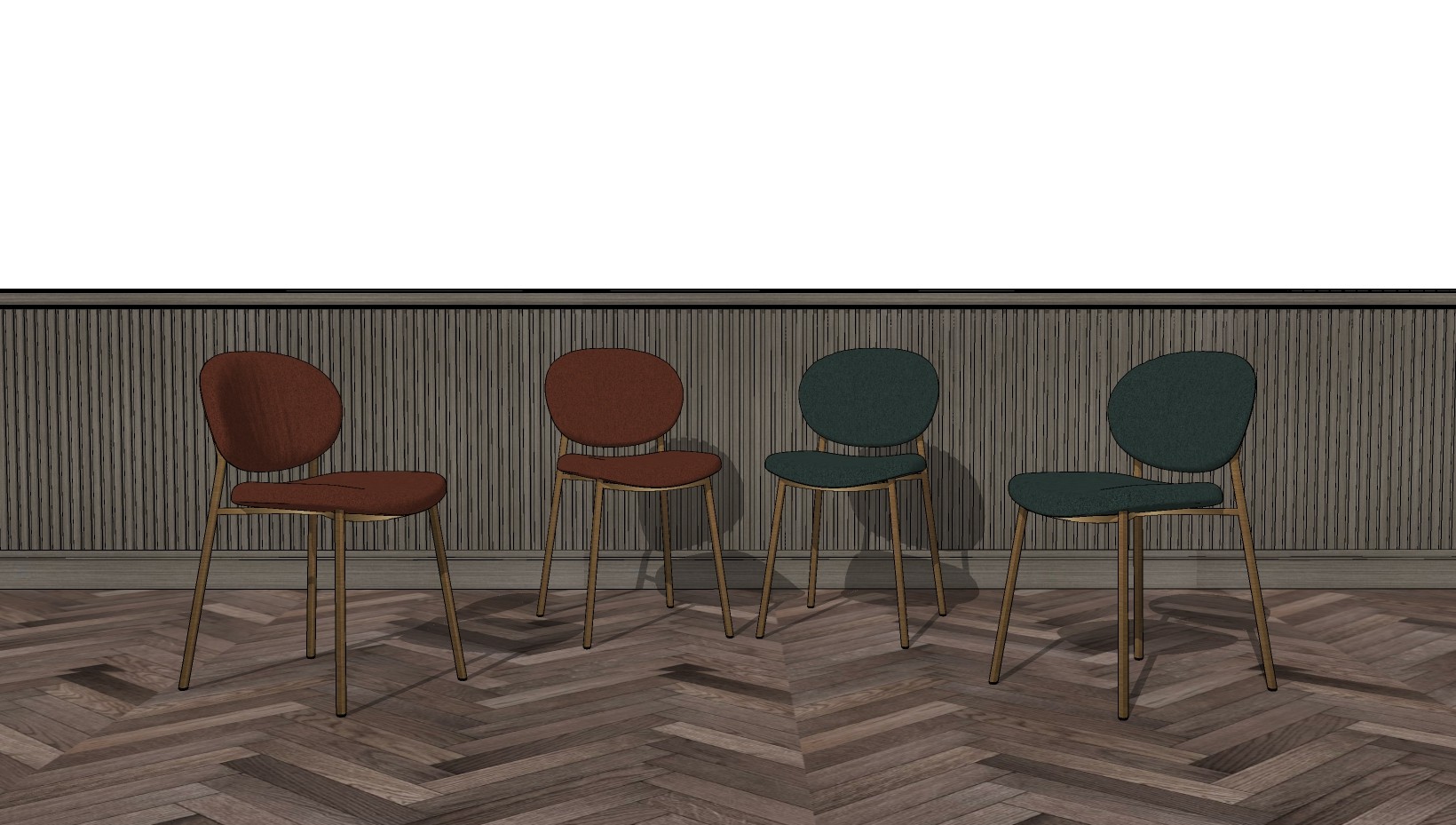 现代金属休闲椅子，单椅餐椅su草图模型下载
