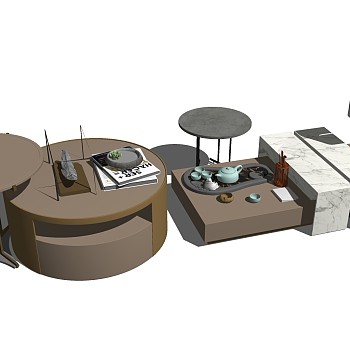 茶几su草图模型下载