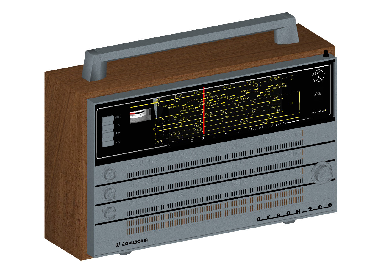 古董复古收音机电子设备su草图模型下载