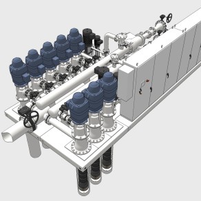 自来水厂供水设备机房 su草图模型下载