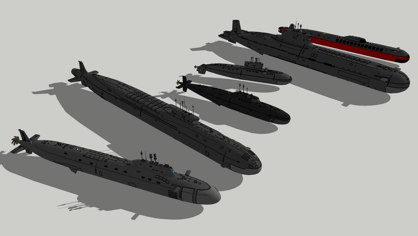 44潜艇核潜艇 su草图模型下载