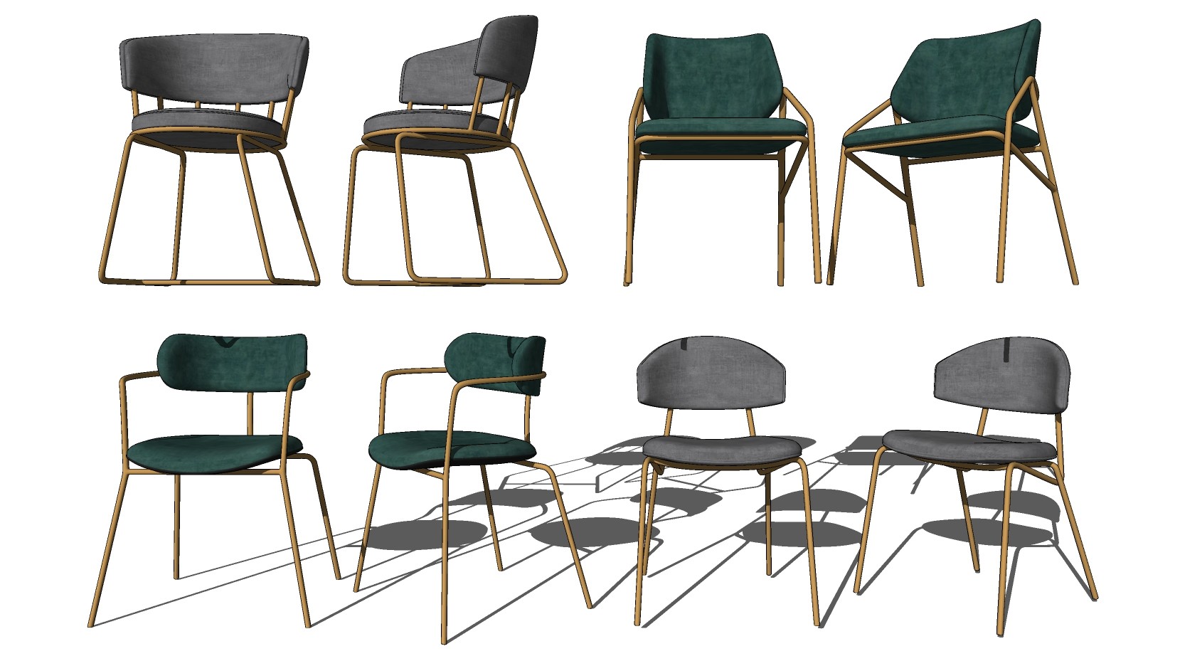 单椅，餐椅，椅子I su草图模型下载
