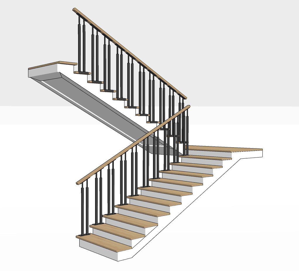 新中式铁艺护栏，楼梯